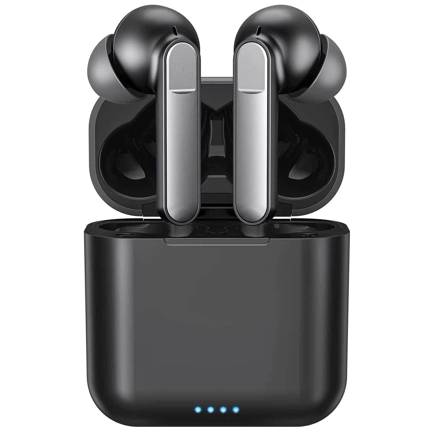 Wireless Earbuds, Bluetooth 5.1 Earbuds Noise Cancelling Wireless Headphones, Deep Bass with Type C Charging Case Waterproof Built-In Mic Headset for Iphone Android Black